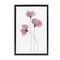 Stupell Industries Standing Tall Pink Flowers Framed Floater Canvas Wall Art Design by Krinlox